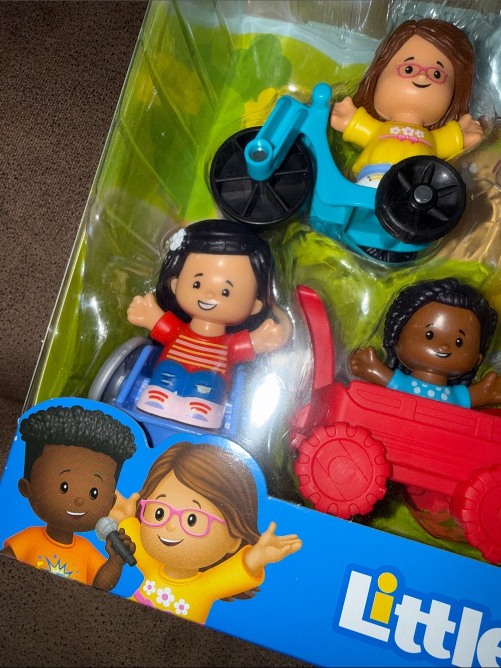 Fisher-Price Little People 6 Figure Pack with trike, wagon, & wheelchair - Picture 4 of 5